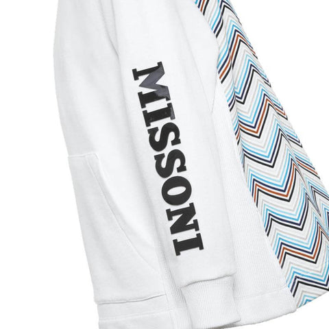 Missoni Kids Boys White Zig Zag Hoodie