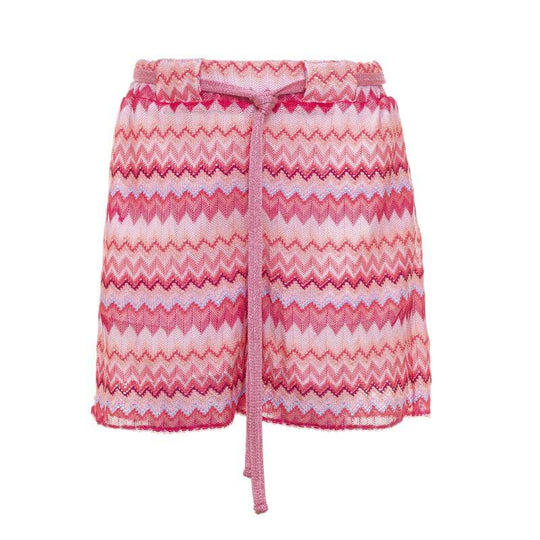 Girls Pink Knitted Shorts