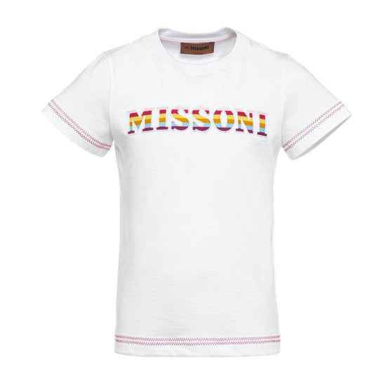 Girls White Logo T-Shirt