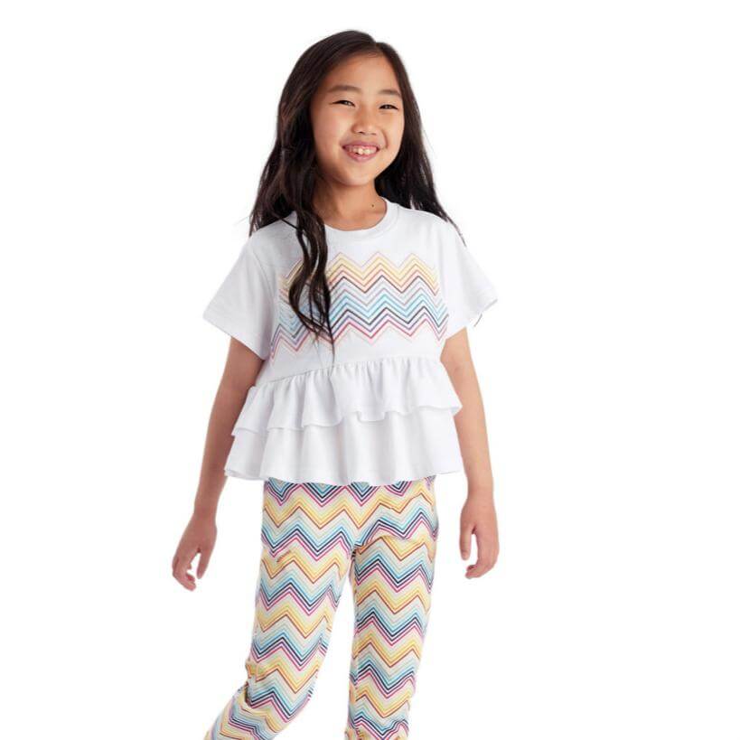 Missoni Kids Girls White Zig Zag Tunic