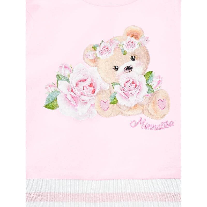 Monnalisa Baby Girls Pink Bear Sweater