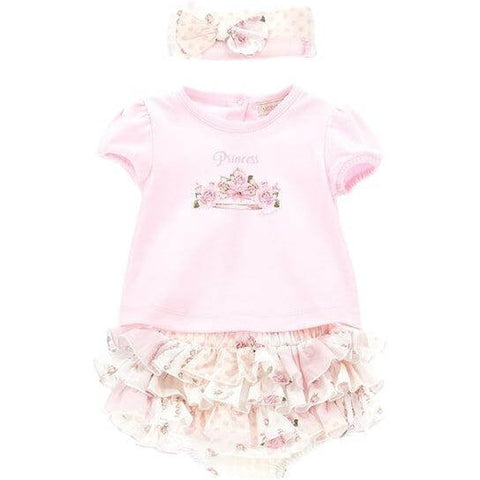 Monnalisa Baby Girls Pink Rose Set