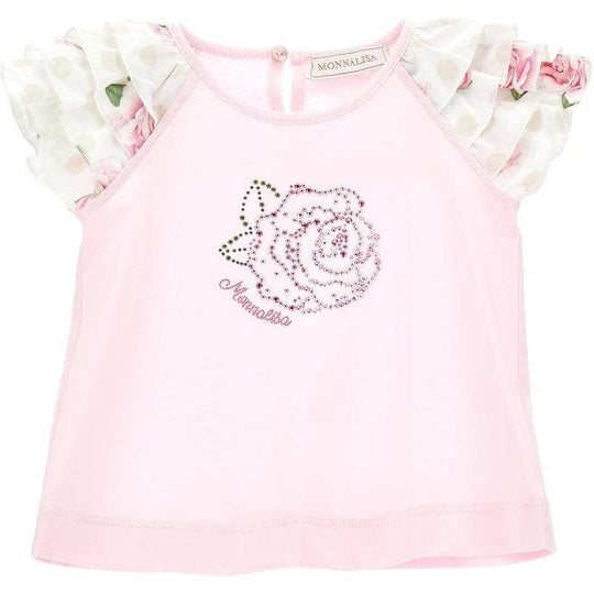 Baby Girls Pink Rose T-Shirt