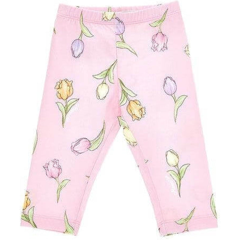 Monnalisa Baby Girls Pink Tulip Leggings