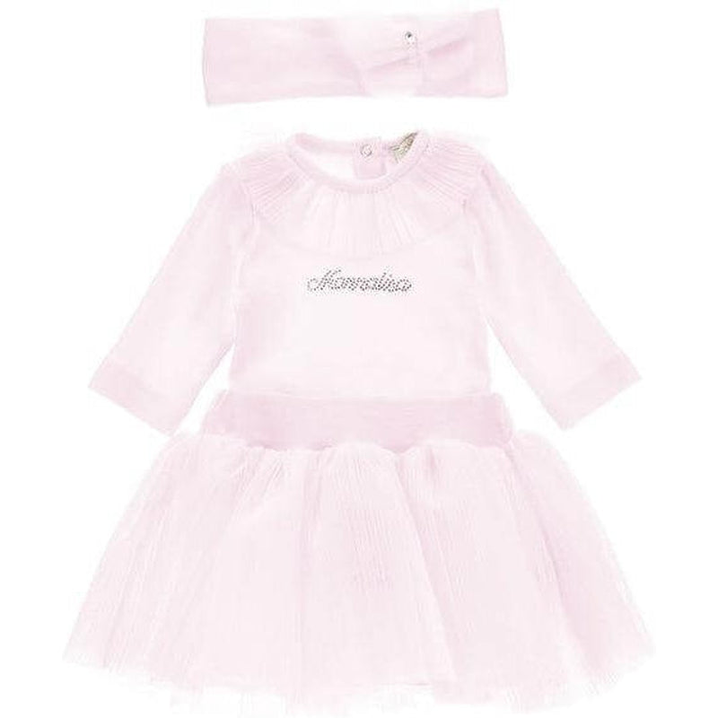 Monnalisa Baby Girls Pink Tulle Skirt Set