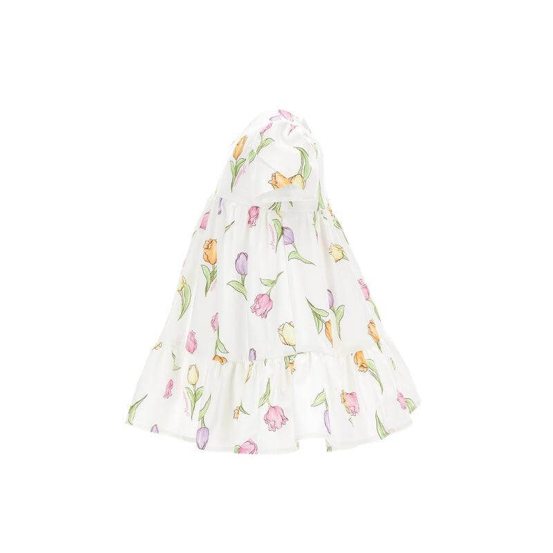 Monnalisa Baby Girls White Tulip Dress