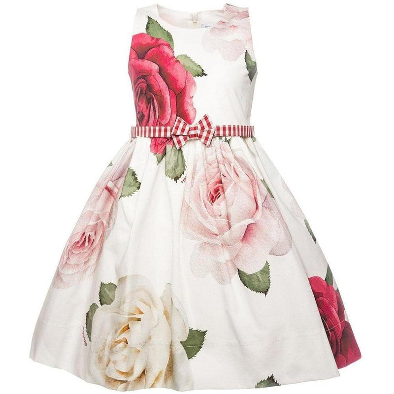 Monnalisa 'Candy Flowers' Chic Rose Dress