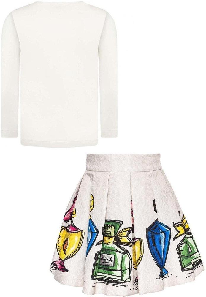 Monnalisa Cream 'Perfume' Top & Skirt Set