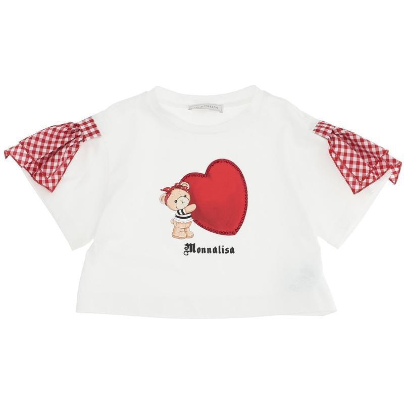 Monnalisa Girls Bear Heart T-Shirt