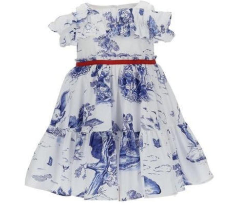 Monnalisa Girls Blue Fairytale Dress
