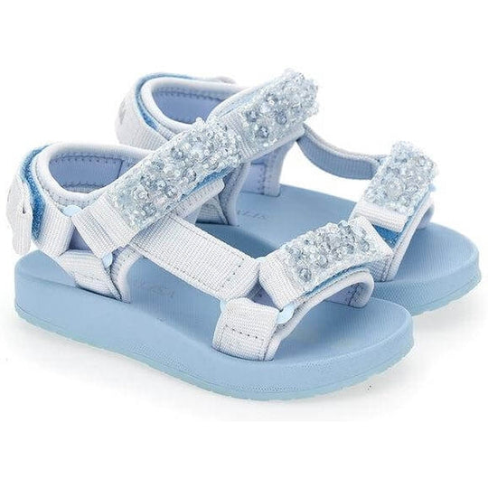 Girls Blue Jewel Sandals