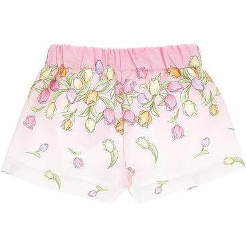 Monnalisa Girls Flower Print Shorts
