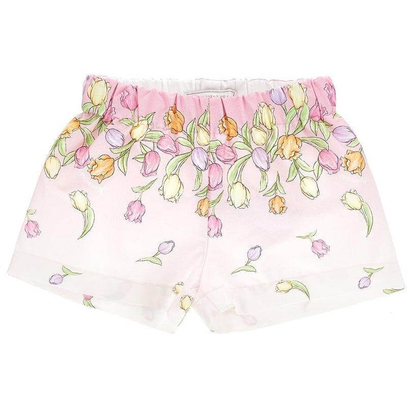 Monnalisa Girls Flower Print Shorts