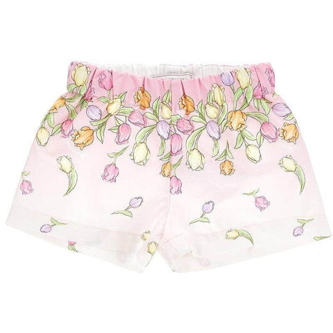 Monnalisa Girls Flower Print Shorts