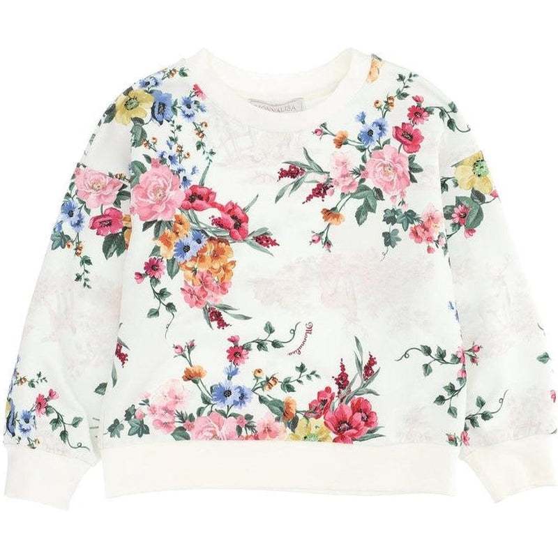 Monnalisa Girls Flower Sweater