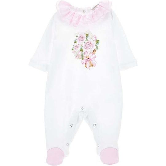 Girls Ivory Rose Babygrow