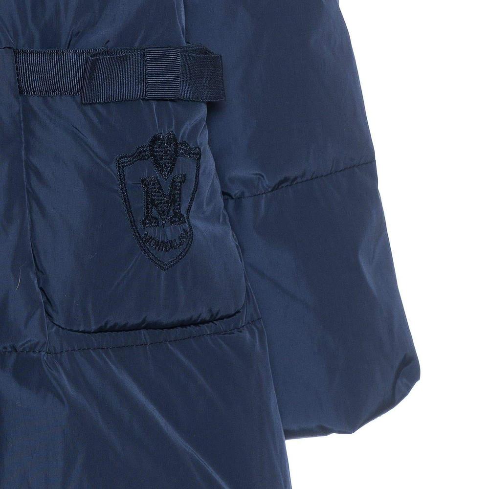 Monnalisa Girls Navy Down Padded Coat