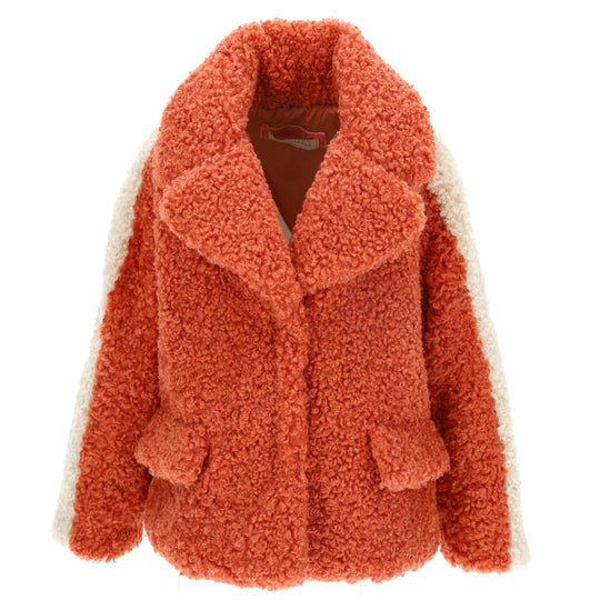 Girls Orange Synthetic Fur