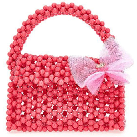 Monnalisa Girls Pink Bead Bag