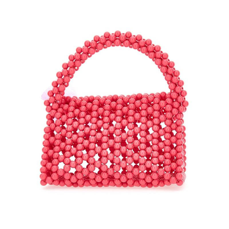 Monnalisa Girls Pink Bead Bag