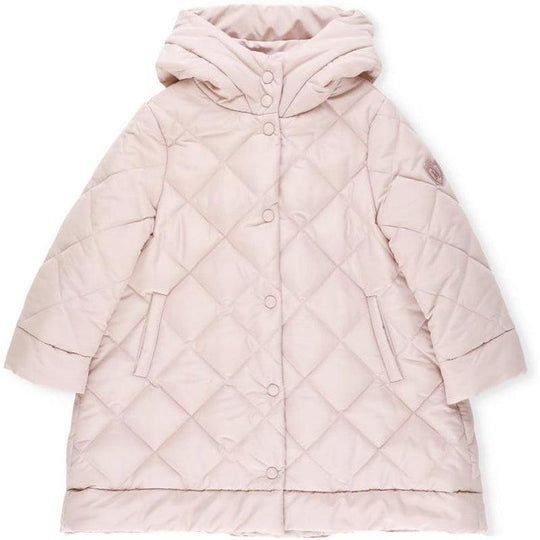 Girls Pink Bow Padded Jacket