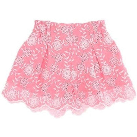 Monnalisa Girls Pink Broderie Anglaise Shorts