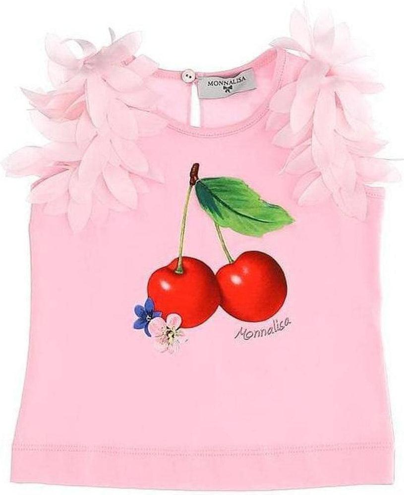 Monnalisa Girls Pink Cherry Top