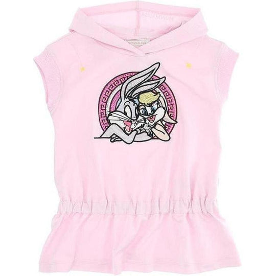 Girls Pink Crystal Loony Tunes Dress