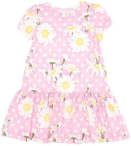 Monnalisa Girls Pink Daisy Dress