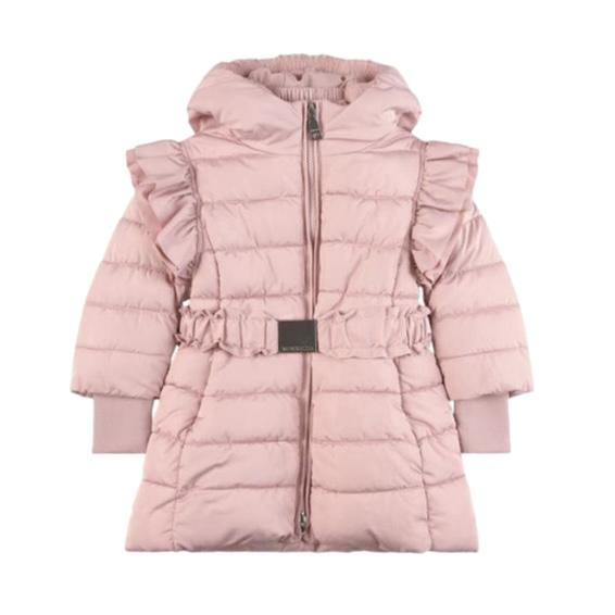 Monnalisa Girls Pink Frill Coat