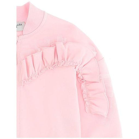 Monnalisa Girls Pink Frill Zip Up