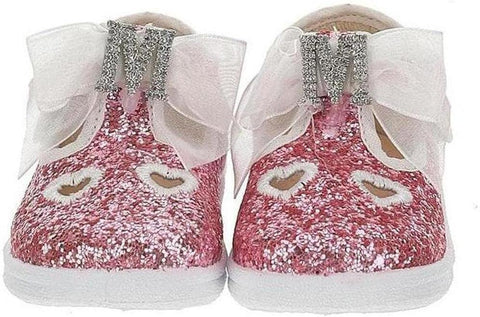 Monnalisa Girls Pink Glitter Shoes