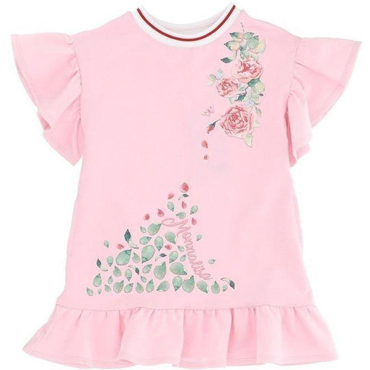 Girls Pink Rose Petal Dress