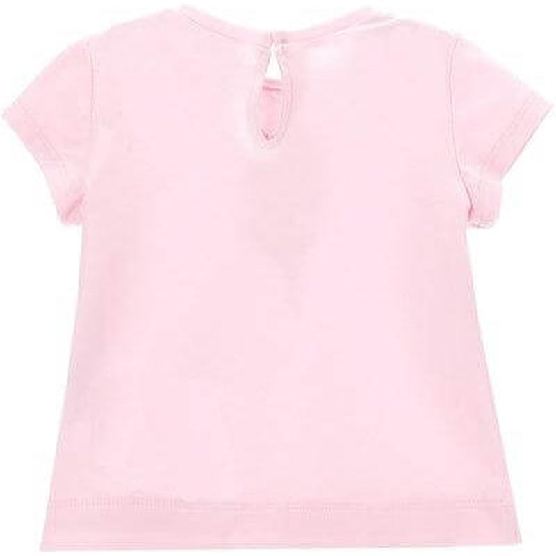 Monnalisa Girls Pink Rose Print T-Shirt