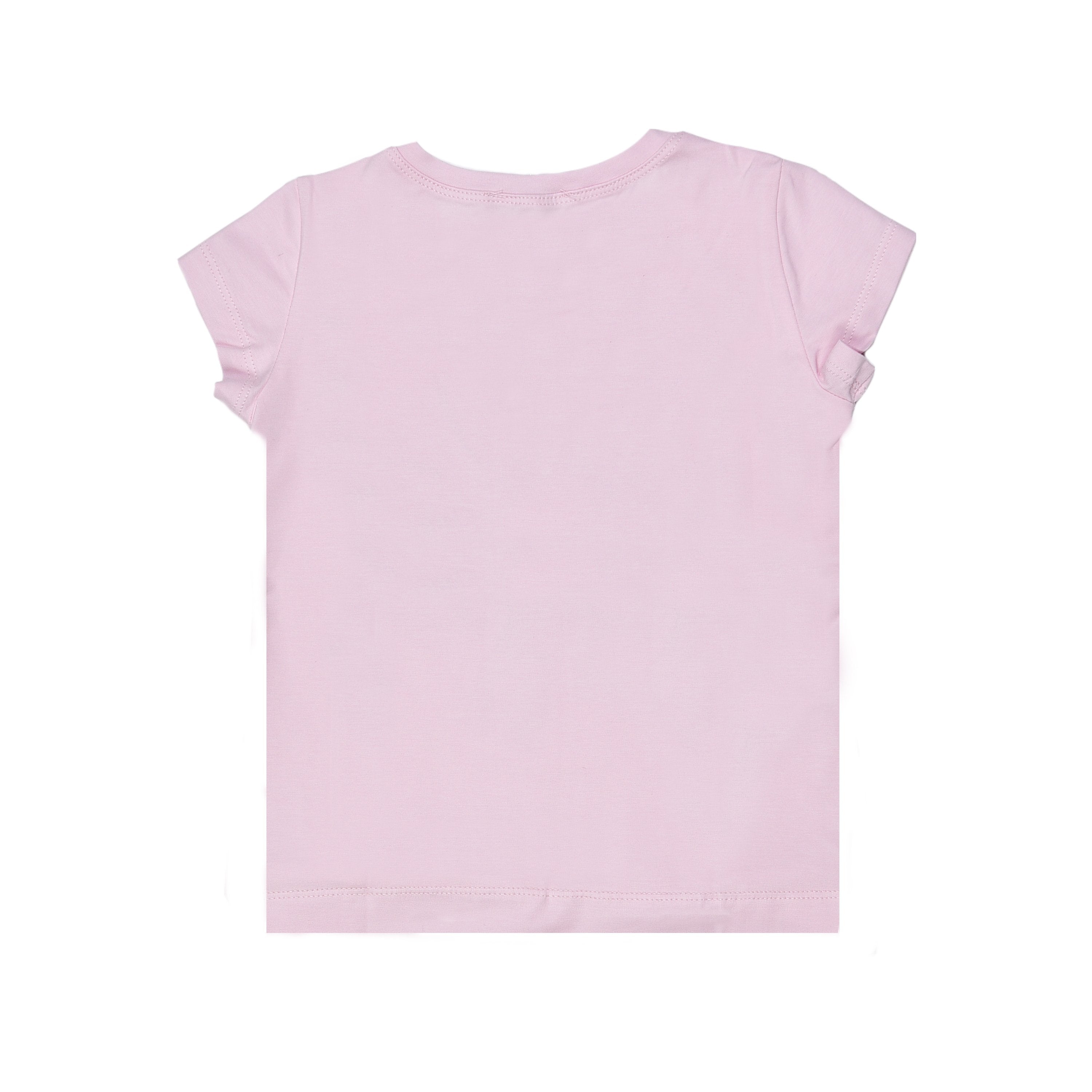 Monnalisa Girls Pink T-Shirt With Purple Flower