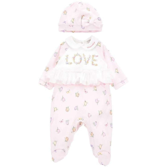 Girls Pink Tulip Babygrow Set