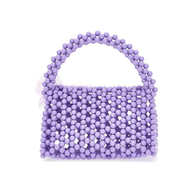 Monnalisa Girls Purple Bead Bag