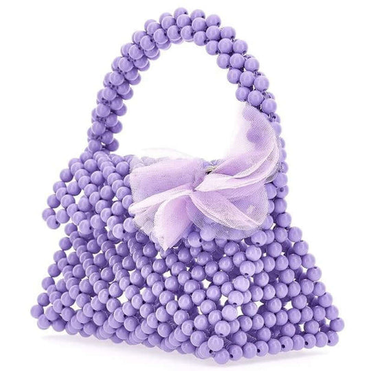 Girls Purple Bead Bag