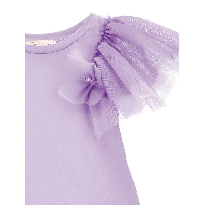 Monnalisa Girls Purple Tulle T-shirt