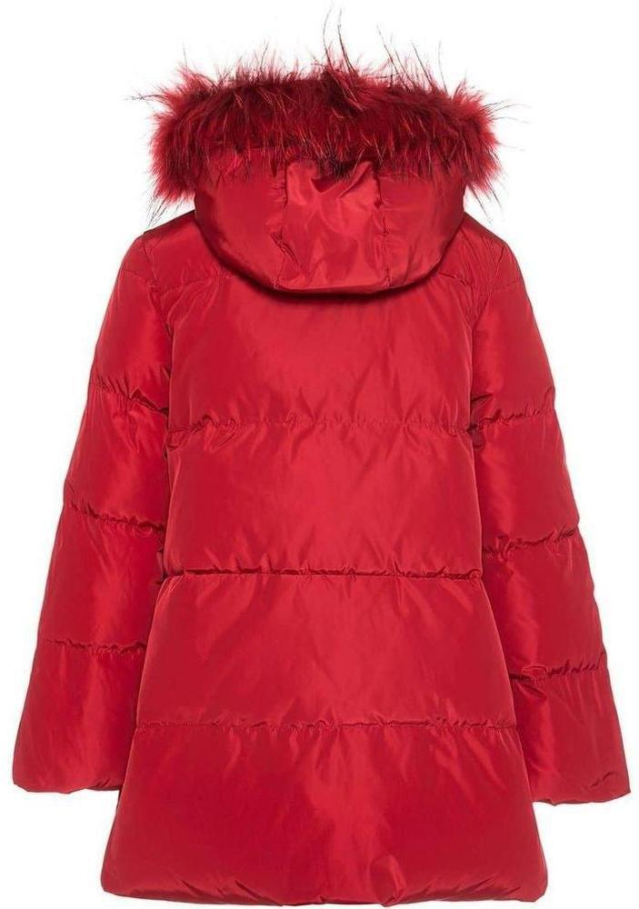 Monnalisa Girls Red Down Padded Coat