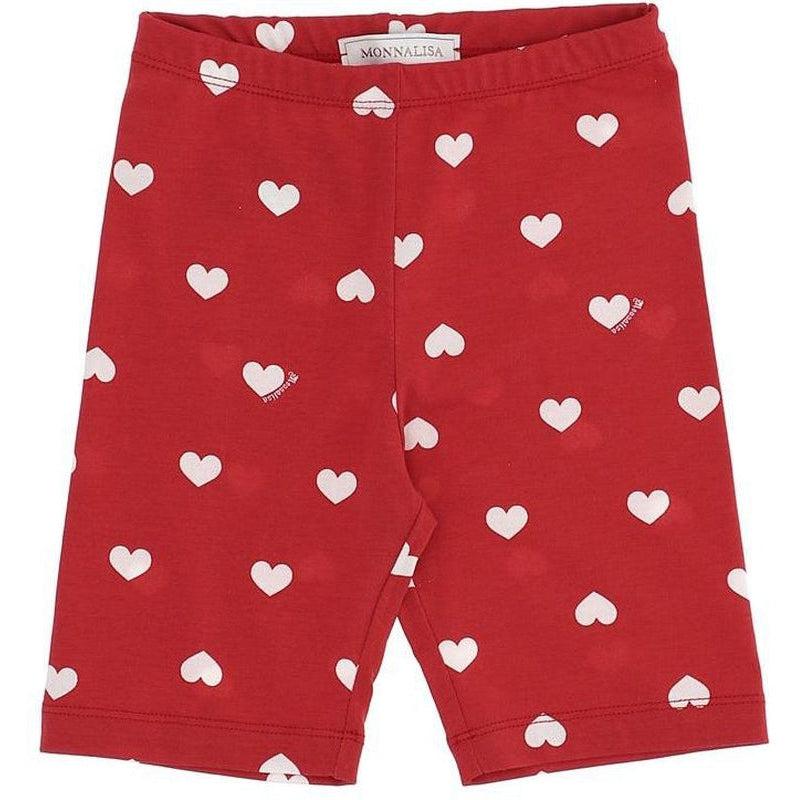 Monnalisa Girls Red Heart Shorts