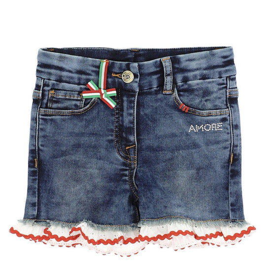 Girls Strawberry Denim Shorts