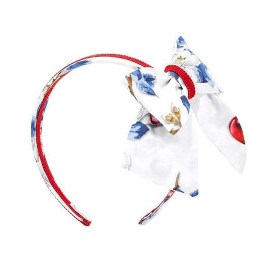 Girls White Cherry Hairband
