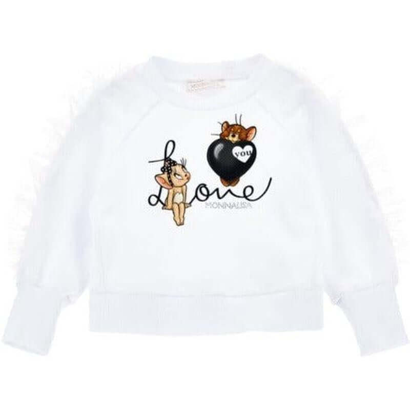 Monnalisa Girls White Jerry & Cherie Tulle Jumper