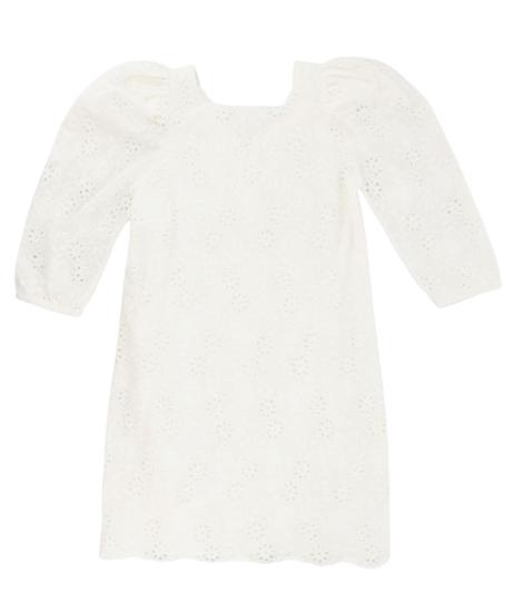 Monnalisa Girls White Lace Dress