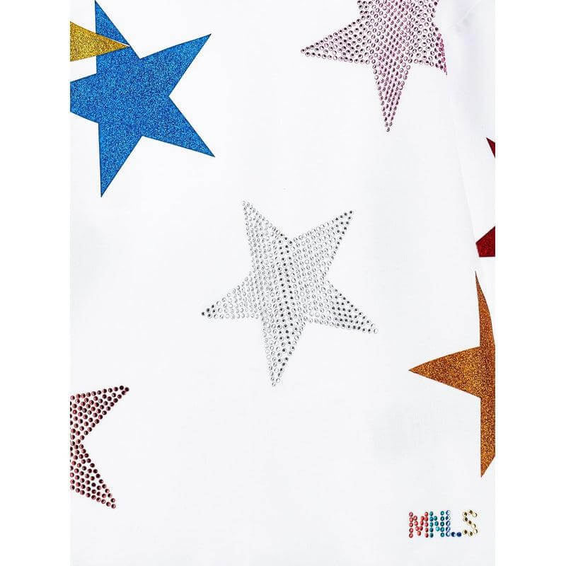 Monnalisa Girls White Star Sweater