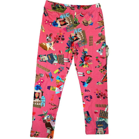 Girls Collage Craft Jersey Pants