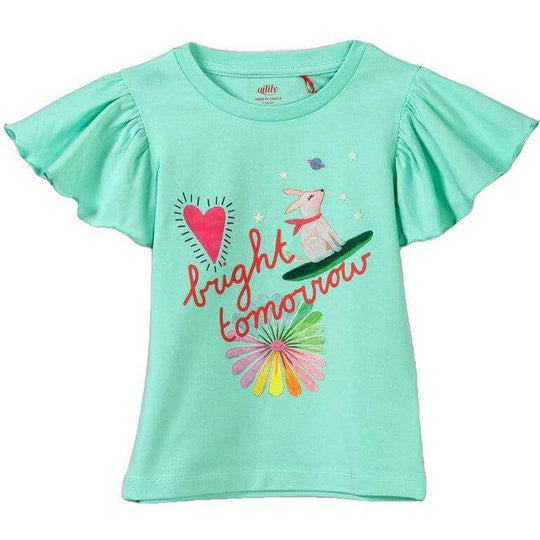 Girls Green Tjancy short sleeve T-Shirt