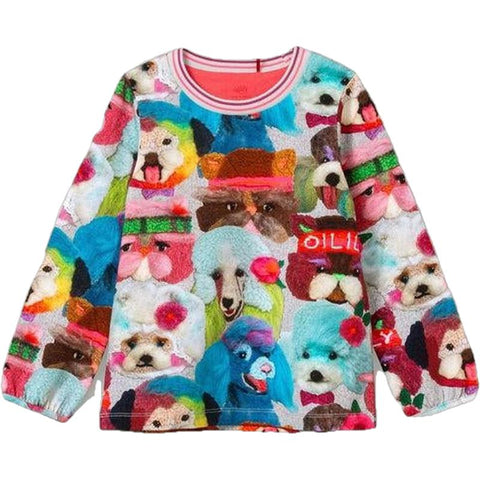 Oilily Girls Grey Melee Tempo Poodle T-Shirt