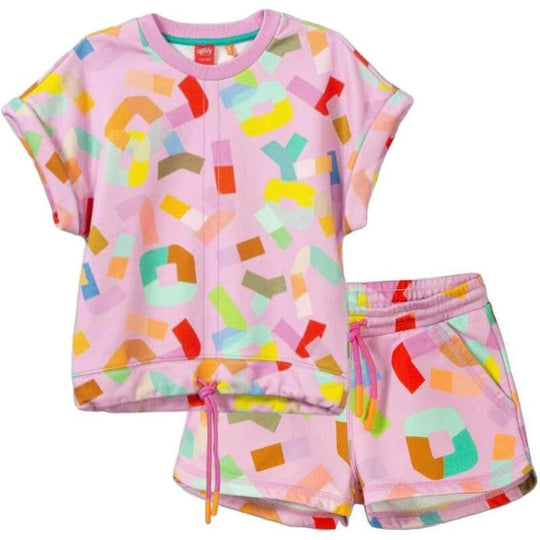 Girls Lilac Hello Short Set